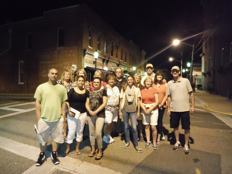 Guests on the Snow Hill Ghost Tour