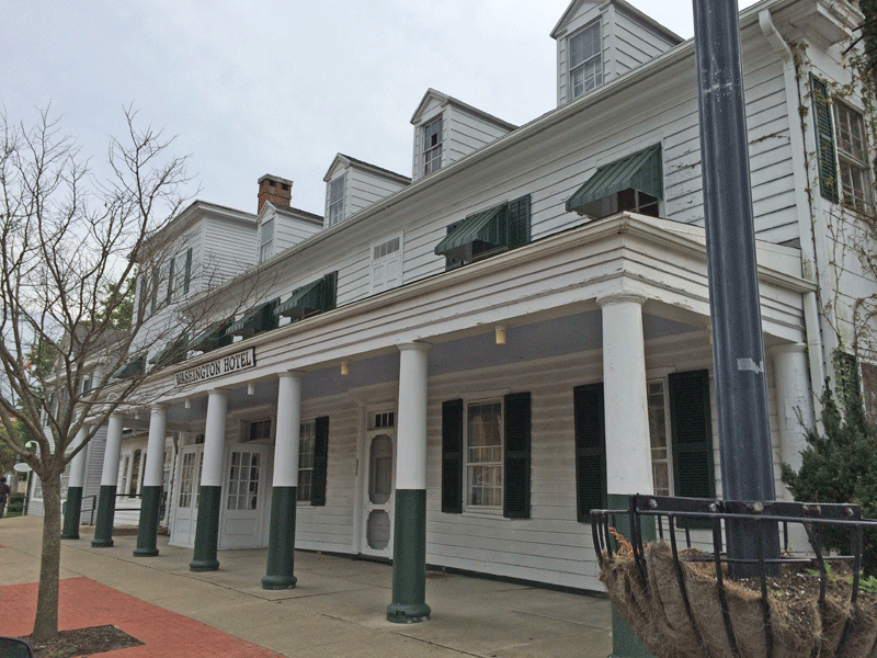 The Washington Inn & Tavern - haunted by ladies who walk the halls and stairs. - and Yes, GW slept here.