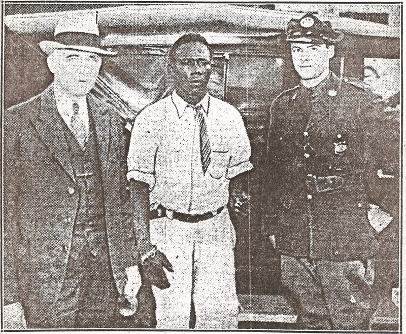 George Armwood arrested. Photo from Afro-American News - Baltimore 1933. 